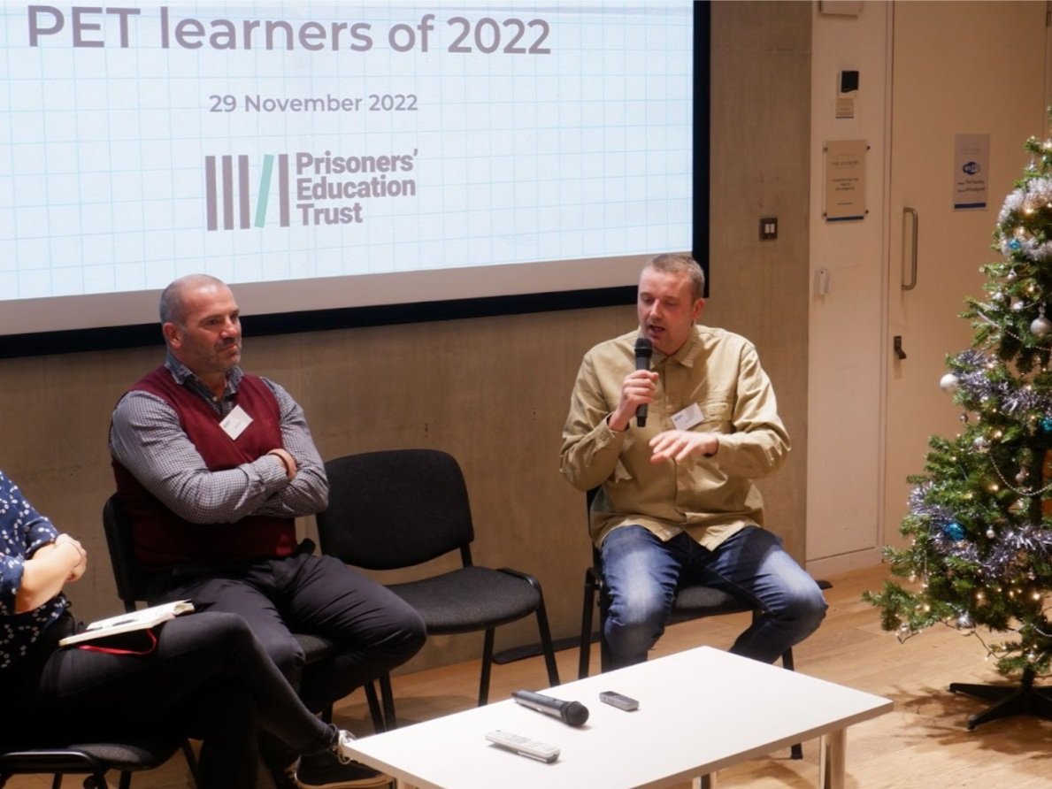 Inside Academy speaking at the Prisoners' Education Trust learners of 2022 event